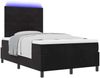 vidaXL LED Boxspringbett mit Kopfteil Schwarz 120 x 200 cm Samt 3343372 Bild 3