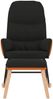 vidaXL Schaukelsessel mit Hocker Schwarz Stoff 3097406 Bild 3