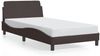 vidaXL Bettgestell "Dover" Dunkelbraun 100x200 cm Stoff 373128 Bild 2