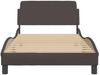 vidaXL Bettgestell "Dover" Dunkelbraun 100x200 cm Stoff 373128 Bild 4