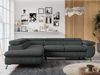 Mks Möbel 'Peter L-form' Ecksofa mit Bettfunktion, Bettkasten & einstellbaren Kopfstützen, Dunkelgrau, Stoff, links Bild 4