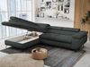 Mks Möbel 'Peter L-form' Ecksofa mit Bettfunktion, Bettkasten & einstellbaren Kopfstützen, Dunkelgrau, Stoff, links Bild 3