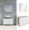 Badmöbel-Set Ilias Weiß/Sonoma 2 Teile, Unterschrank 80 cm Vicco Bild 2