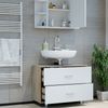 Badmöbel-Set Ilias Weiß/Sonoma 2 Teile, Unterschrank 80 cm Vicco Bild 5
