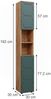 Vicco 'Irma' Badschrank mit 2 Türen und 6 Fächer, Holz, 192 x 30 x 30 cm, Goldkraft Eiche Bild 3