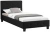 CARO-Möbel Polsterbett Ohio Bettgestell 90x200 cm Einzelbett Designbett inklusive Lattenrost Textilbezug in schwarz Bild 2