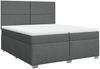 vidaXL Boxspringbett mit Matratze Dunkelgrau 200x200 cm Stoff 3292889 Bild 3