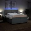 vidaXL Boxspringbett mit Matratze Dunkelgrau 200x200 cm Stoff 3292889 Bild 5
