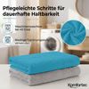 Komfortec 2er Saunatuch Set 80x200 cm aus 100% Baumwolle, XXL-Saunatücher, Sauna Handtuch, Weich, Groß, Frottee, Schnelltrocknend, Silber Grau/Türkis Bild 3