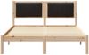 vidaXL Bettgestell mit gepolstertem Kopfteil Schwarz 135 x 190 cm 878271 Bild 5