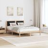 vidaXL Bettgestell mit gepolstertem Kopfteil Schwarz 135 x 190 cm 878271 Bild 4