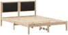vidaXL Bettgestell mit gepolstertem Kopfteil Schwarz 135 x 190 cm 878271 Bild 2