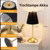 ZMH Tischlampe Kabellos 2er Set Akku Touch Dimmbar 3 Farbtemperaturen USB Stoff Schwarz Für Schlafzimmer Esszimmer Bild 3