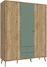 FORTE Kleiderschrank Salbei, Drehtürenschrank, Stauraum Bild 2