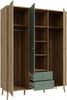 FORTE Kleiderschrank Salbei, Drehtürenschrank, Stauraum Bild 4