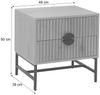 Nachttisch HWC-O39, Beistelltisch Nachtschrank Schrank, Schublade Melamin MDF Metall 50x48x39cm ~ natur Bild 3