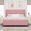 vidaXL Boxspringbett mit Kopfteil Rosa 200 x 180 cm Samt 3340945 Bild 3