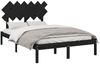 Massivholzbett Schwarz 135x190 cm 4FT6 Double [3104847] Bild 3