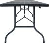 vidaXL Gartentisch Klappbar Schwarz 180×75×72 cm HDPE Rattan-Optik 48831 Bild 3