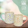 matches21 HOME & HOBBY Tasse Kaffeetassen mit Blumen Dekor, 3er Set Designertassen, 3-tlg, Porzellan, Moderne Pastell Frühstückstasse 385 ml Bild 3