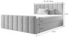 B&B Home 'Adelon' Boxspringbett mit Bettkasten, Samt, Taupe, 200x200 cm Bild 2