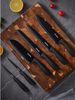 Messerblock mit Messer 16 TLG Messer Set Schwarz Antihaft Acrylhalter Bild 3