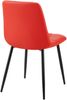 4er Set Esszimmerstuhl FANOR - Kunstleder Rot 45x55x84 cm | Essstühle Esszimmerstühle Küchenstühle Wohnzimmerstühle Bild 3