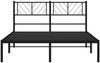 vidaXL Bettgestell mit Kopfteil Metall Schwarz 160x200 cm 372182 Bild 5