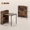 HOMCOM Klapptisch Klappbar Esstisch mit 4-stufigen Regalen für 3 Personen (Esszimmertisch, 1-St, Küchentisch), für kleine Räume, Küche, Esszimmer, 80 x 90 x 93 cm, Rustikal-Braun Bild 2