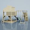PolarPlay Spielturm Julie aus Holz in Blau Bild 4