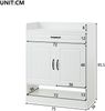 Schuhschrank 75 x 36 x 95,5 cm in Weiß mit Schublade, 2 Türen und verstellbarem Einlegeboden Bild 5