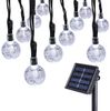 MUPOO Lichterkette Solar Lichterkette Aussen, 20LED/50 LED 5M/9.5M 8 Modi, Solar Kristall Kugeln Außer/Innen Bild 2