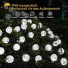 MUPOO Lichterkette Solar Lichterkette Aussen, 20LED/50 LED 5M/9.5M 8 Modi, Solar Kristall Kugeln Außer/Innen Bild 3