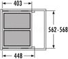 Hailo Abfallsammler 3610621 CS Slide Euro-Cargo-S 2x 30 Liter Bild 4