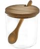 Praktische Vorratsbehälter aus Glas mit Holzplatte, Holzdeckel & Holzlöffel Bild 2