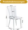 2 weiß designte moderne Esszimmerstühle,in mehreren Farben erhältlich 89 cm hoch silberfarbene Metallbeine geeignet für Büro Restaurant usw,PU,weiß, Bild 4