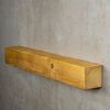 Levandeo® Wandregal, levandeo Wandregal Holz Massiv 80x10cm Eiche Farbig Wandboard Regal Bild 4