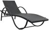 vidaXL Sonnenliege mit Auflage & Tisch Poly Rattan Schwarz 42886 Bild 3