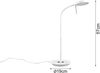Moderne LED Schreibtischlampe MONZA dimmbar mit Flexarm, Weiß, Höhe 57cm Bild 4