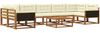 vidaXL Outdoor-Sofagarnitur mit Kissen 8 pcs Natur und Creme 3382413 Bild 2