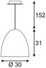 SLV No. 133060 PARA CONE 30 Pendelleuchte rund schwarz gold E27 max. 60W Bild 3