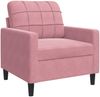 vidaXL 3-tlg. Sofagarnitur mit Kissen Rosa Samt 3278434 Bild 5