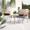 Casaria 'BALI ' Balkonset, 3-tlg, Wetterfest, Polyrattan, pulverbeschichteter Stahl, Rattan Look Bild 2