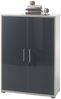 Aktenschrank >Olivia< in lichtgrau aus Glas - 78x114x35cm (BxHxT) Bild 2