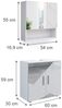 Badmöbel-Set Irma Weiß Hochglanz mit Einsätzen 2 Teile, Unterschrank 60 cm Vicco Bild 3