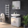 Badmöbel-Set Irma Weiß Hochglanz mit Einsätzen 2 Teile, Unterschrank 60 cm Vicco Bild 4