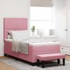 vidaXL Boxspringbett mit Kopfteil Rosa 190 x 90 cm Samt 3344419 Bild 1