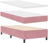 vidaXL Boxspringbett mit Kopfteil Rosa 190 x 90 cm Samt 3344419 Bild 4