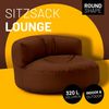 Lumaland runde Outdoor Sitzsack-Lounge, Polyester, Braun, 90 x 50 cm, 320 l Bild 2