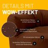 Lumaland runde Outdoor Sitzsack-Lounge, Polyester, Braun, 90 x 50 cm, 320 l Bild 5